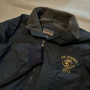 Vintage USS Tempest PC-2 Jacket Blue‎ Coat  Large Navy Military Harvard Square
